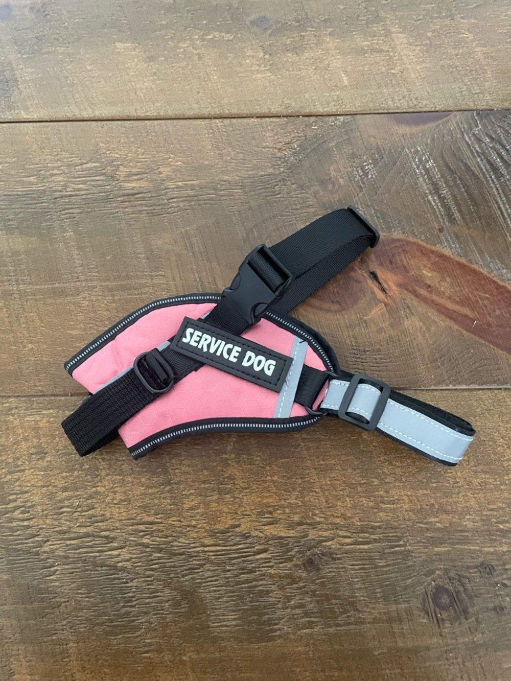 NWOT Pink Service Dog Harness with Reflective Trim